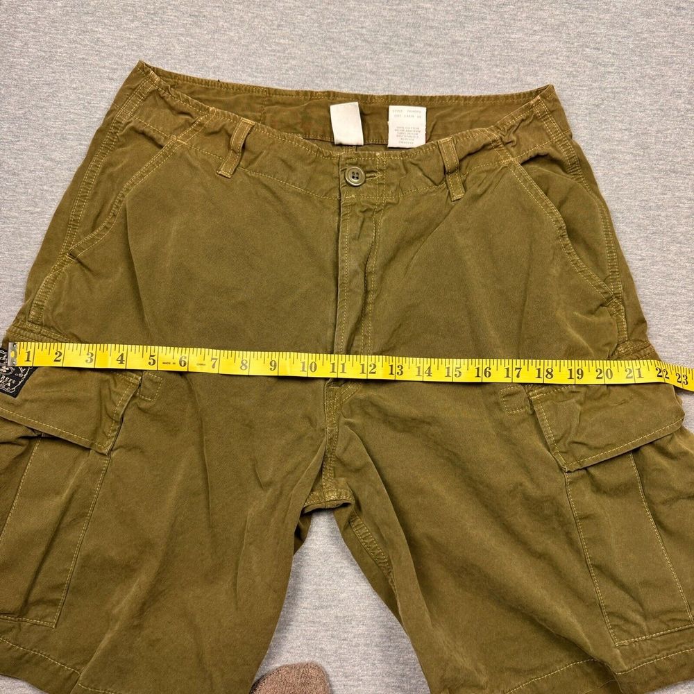 lucky brand mens army green cargo shorts size waist 31 inseam 10 American made - Picture 6 of 10